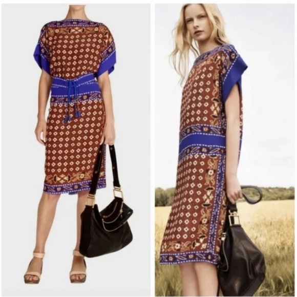 Chloe Silk Midi Handkerchief Dress Y2K 40 - Picture 10 of 10